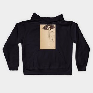 Egon Schiele - Portrait Kids Hoodie